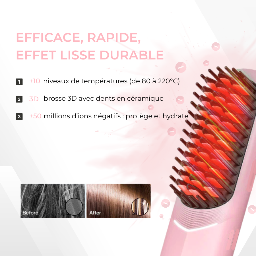 NOMADLISS™ La brosse chauffante pensée pour les femmes pressées